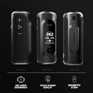 Blue Tees Golf GPS Speaker Écran Tactile 10h Batterie Noir