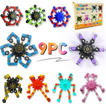 Fidget Spinners Transformables Pâques – Jouets Anti-Stress 9 pcs