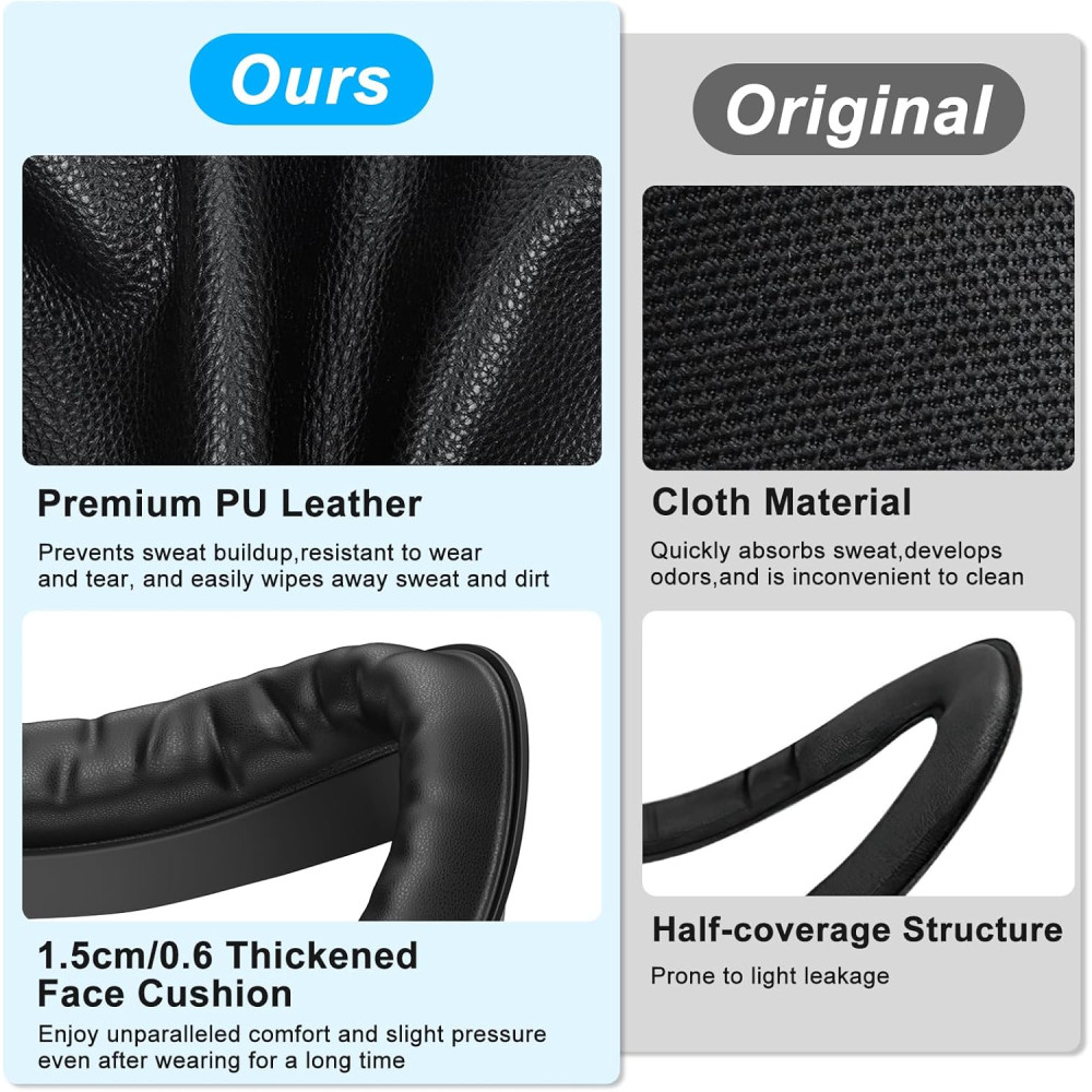 VZNEK Sweatproof PU Leather Face Pad for Oculus Quest 2 – VR Accessory VZNEK Sweatproof PU Leather Face Pad for Oculus Quest 2 – VR Accessory