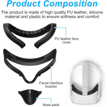 VZNEK Sweatproof PU Leather Face Pad for Oculus Quest 2 – VR Accessory