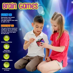 Cube Électronique Mémoire et Réflexes PlayRoute - Jeu Éducatif et Amusant 6-12 Ans