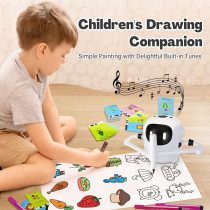 Drawing Robot for Kids with 150 Cards - Voice Interactive Montessori Toy