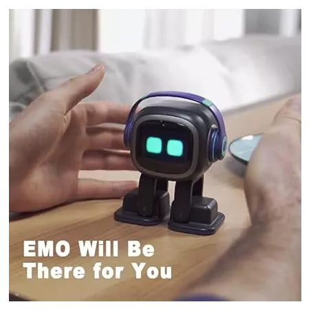 EMO : Robot de Bureau IA ChatGPT - Danse, Voix, et Compagnie Intelligente ! Cadeau Adulte & Enfant