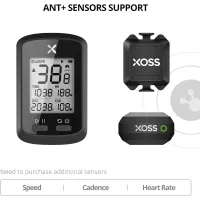 XOSS G+ GPS Vélo Bluetooth ANT+ Étanche Compatible Tous Vélos