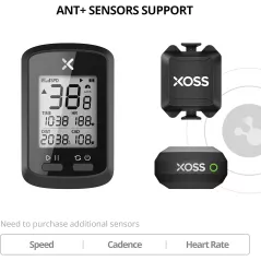 XOSS G+ GPS Vélo Bluetooth ANT+ Étanche Compatible Tous Vélos