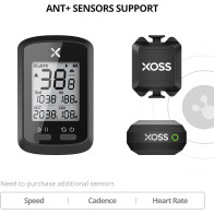 XOSS G+ GPS Vélo Bluetooth ANT+ Étanche Compatible Tous Vélos