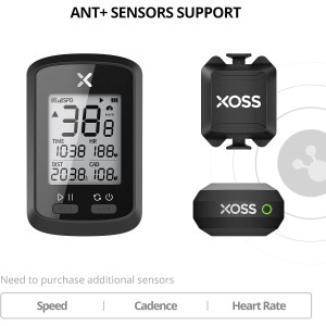 XOSS G+ GPS Bike Computer - Wireless Waterproof Cycling Speedometer