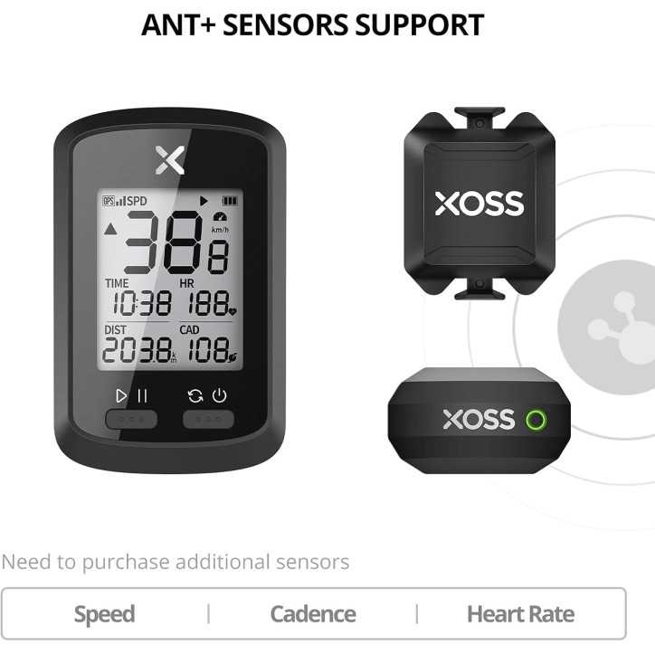 XOSS G+ GPS Bike Computer: Track Your Ride with Confidence! Bluetooth, ANT+, Waterproof, & Long Battery Life