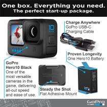 GoPro HERO10 Black - Waterproof Action Camera with Dual Screens & 5.3K60 Video