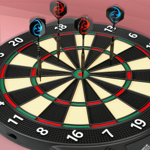 Electronic Dart Board Soft Tip 40 Games, LED Display, 6 Darts & Tips