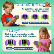 Jeu Tic Tac Toe électronique 3 en 1 pour enfants 3+ ans