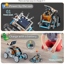 Lucky Doug 12-in-1 STEM Solar Robot Kit for Kids Ages 8-13 - Educational Toy Gift