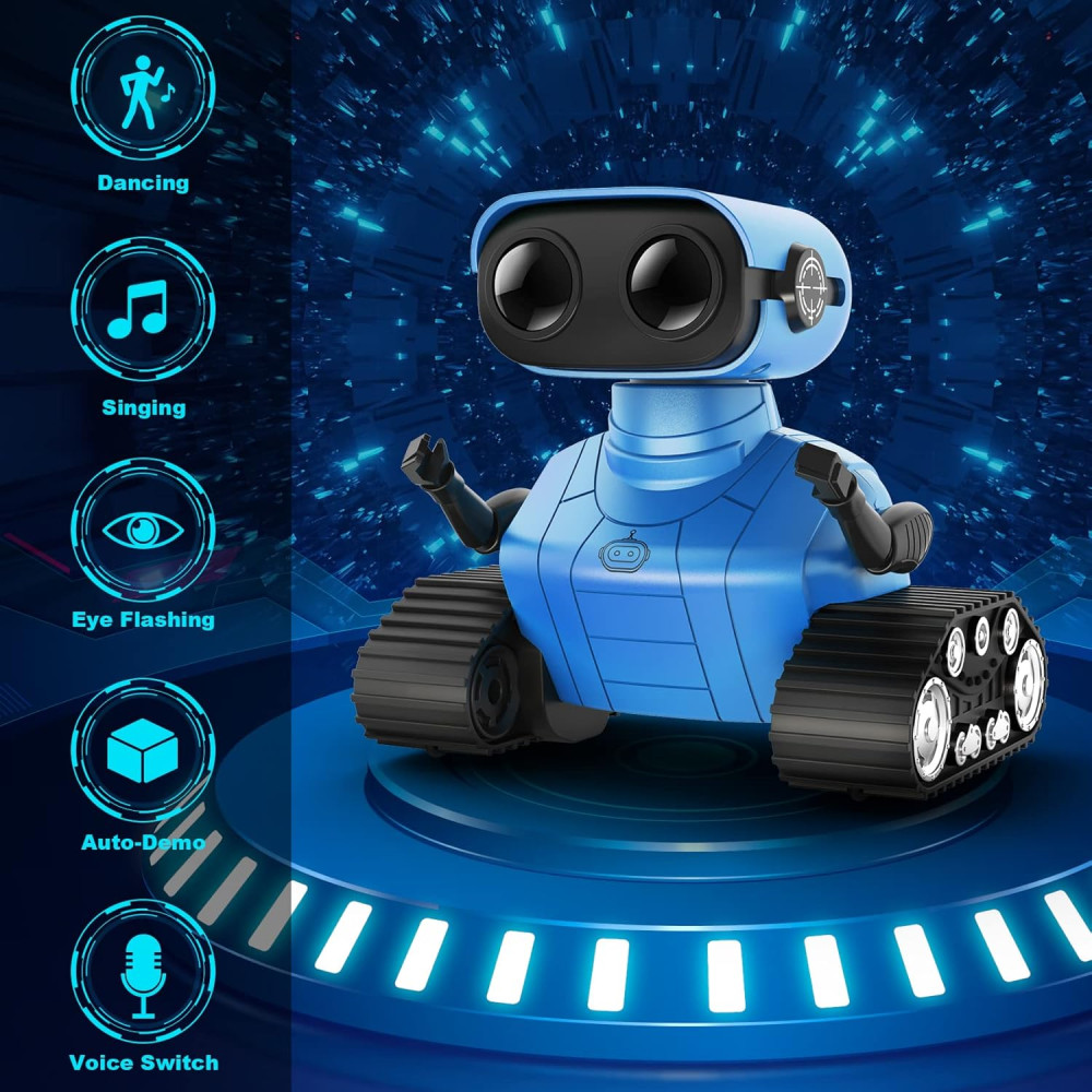 Hamourd Rechargeable Robot Toys for Kids 5+, Dance, Music & LED Eyes