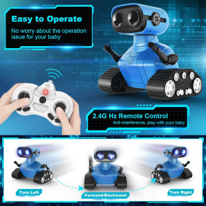 Hamourd Rechargeable Robot Toys for Kids 5+, Dance, Music & LED Eyes
