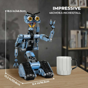 1176-Piece Johnny 5 Robot Building Set with Remote Control – Ideal Gift