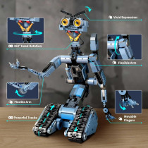 1176-Piece Johnny 5 Robot Building Set with Remote Control – Ideal Gift