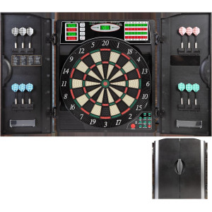 Arachnid Titanium 5400 Electronic Dartboard & Cabinet - Black