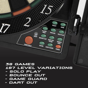 Arachnid Titanium 5400 Electronic Dartboard & Cabinet - Black