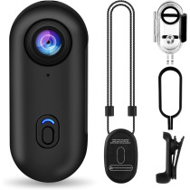 i3 4K Thumb Action Camera - Compact, Clip-On Helmet Cam, 64GB Black