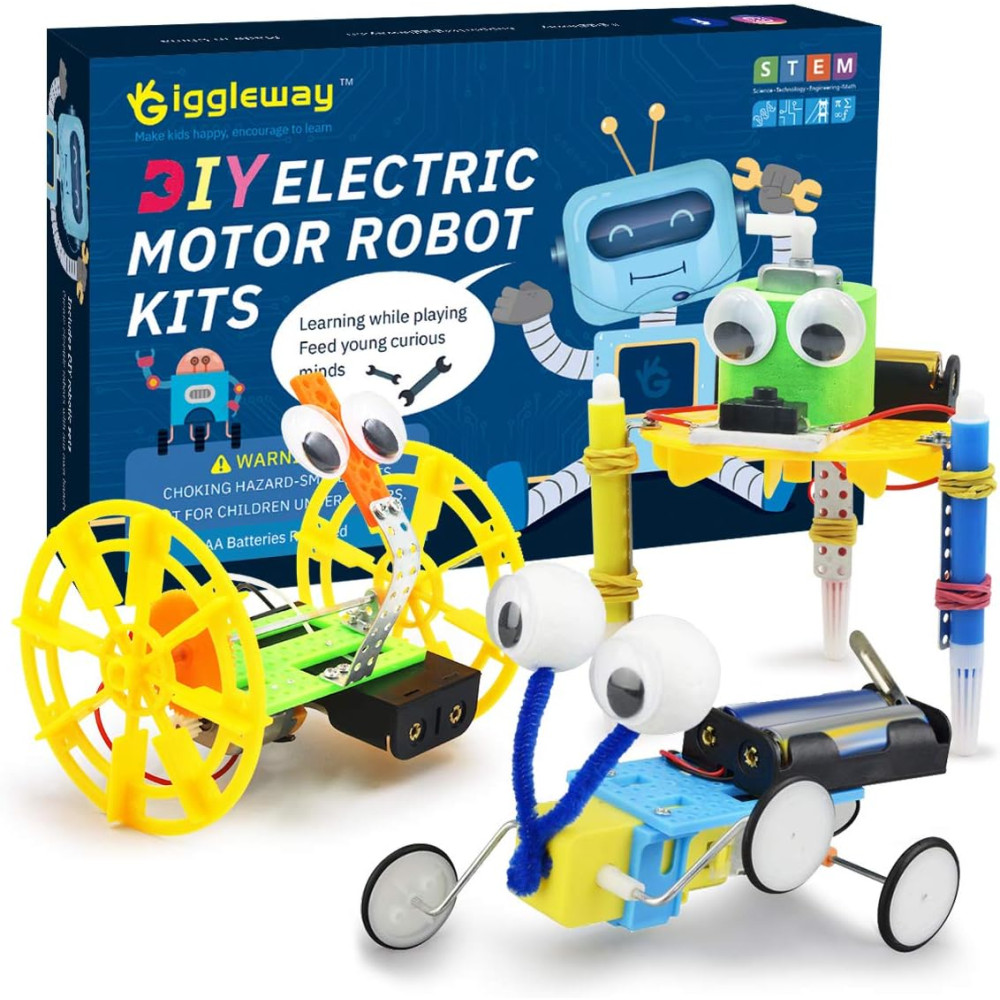 Electric Motor Robotic Science Kits | DIY STEM Toys for Kids (3 Kits)