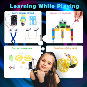 Electric Motor Robotic Science Kits | DIY STEM Toys for Kids (3 Kits)