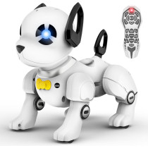 Télécommande Chien Robot Jouet Intelligent Programmable Blanc