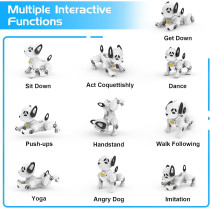 Télécommande Chien Robot Jouet Intelligent Programmable Blanc