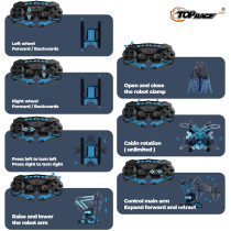 Top Race 15 Channels 2.4G RC Robot Arm Kit | DIY 151-Pcs STEM Toy
