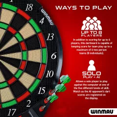 Winmau Ton Machine - Fléchettes Électroniques Soft Tip 8J