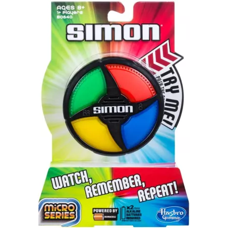Simon Micro de Hasbro : Le Jeu Électronique Classique, Format de Poche ! Idéal pour les Fêtes et les Voyages