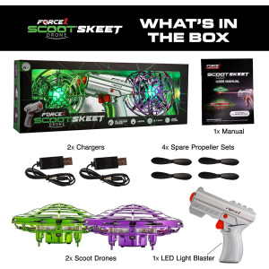 Force1 Scoot Skeet Mini Drone 3pk - Electronic Shooting Game for Kids & Adults