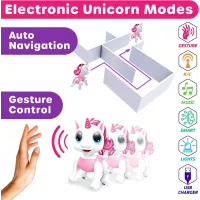 Jouet Robot Licorne Rose Télécommandé STEM pour Enfants