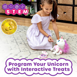 Jouet Robot Licorne Rose Télécommandé STEM pour Enfants