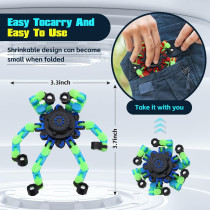 8Pcs Glow in The Dark Fidget Spinners – Deformable Sensory Toys Gifts