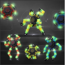 8Pcs Glow in The Dark Fidget Spinners – Deformable Sensory Toys Gifts