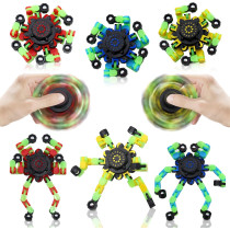 8Pcs Glow in The Dark Fidget Spinners – Deformable Sensory Toys Gifts
