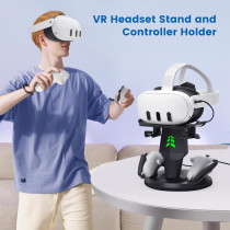 VR Headset Charging Dock for Meta Quest 3/3S & Quest 2 with USB-C