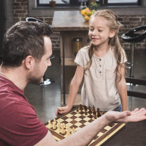 Jeu d'Échecs Magnétique 15 en Bois avec 2 Reines Supplémentaires