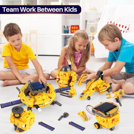 Coffret STEM COBFDHA 120 pièces pour enfants 8-14 ans, robot solaire