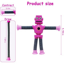 16 PCS Suction Cup Robot Toy - Shape Changing Sensory Fidget Gift