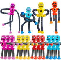 16 PCS Suction Cup Robot Toy - Shape Changing Sensory Fidget Gift