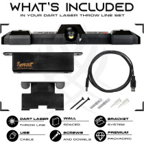 IgnatGames 2-in-1 Laser Toe Line Marker with LED Lights for Dart Boards