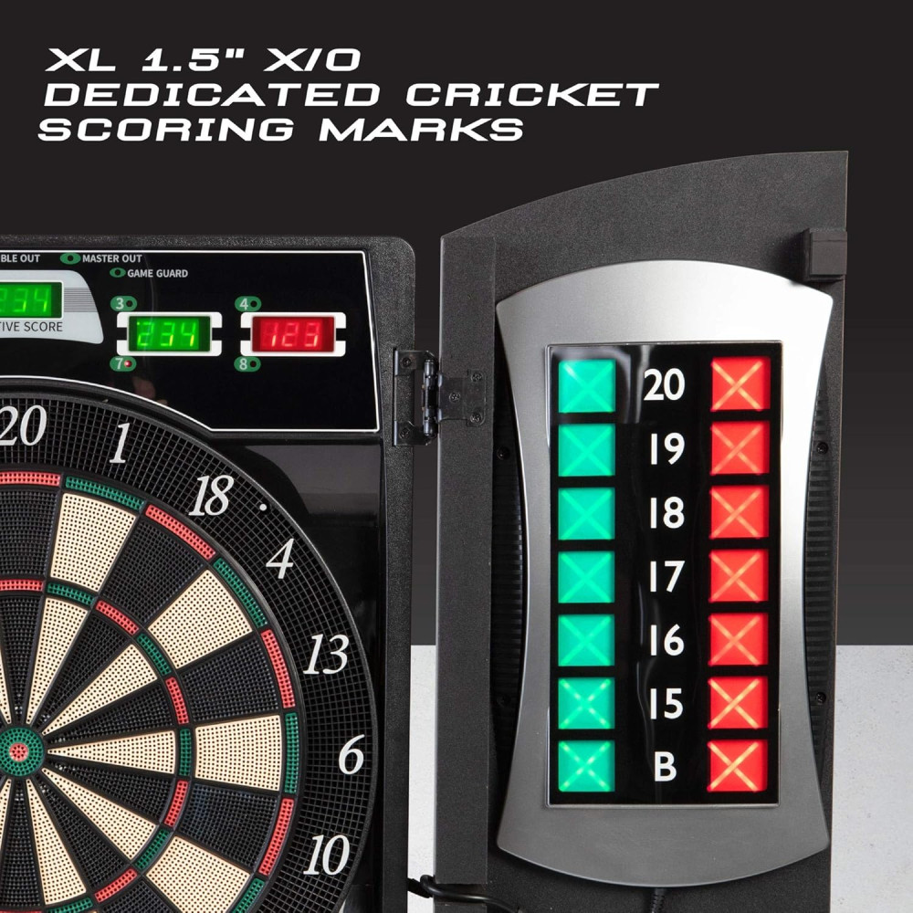 Arachnid Cricket Maxx 4.0 Electronic Dartboard Set – Black Edition
