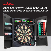 Arachnid Cricket Maxx 4.0 Electronic Dartboard Set – Black Edition
