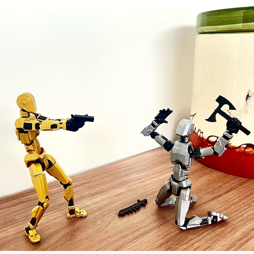Figurines T13 3D – 4 Packs Robot Mécanique Cadeaux Enfants