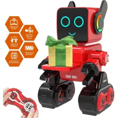 Robot Intelligent Interactif OKK : Contrôle Tactile et Vocal, Danse, Chante, Marche - Rouge