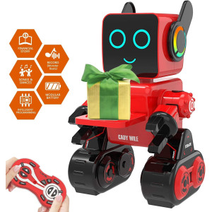 Robot Intelligent Programmable Rouge pour Enfants – Jouet RC