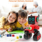 Interactive Robot Toy for Kids: Programmable, Dancing, Singing RC Robot - Red