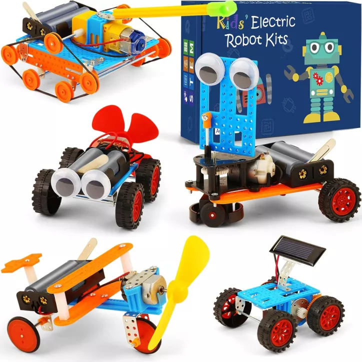 Kit Scientifique Robotique Enfant 5-12 Ans : Construis Ton Propre Robot Voiture!