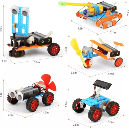 Kit Scientifique Robotique Enfant 5-12 Ans : Construis Ton Propre Robot Voiture!